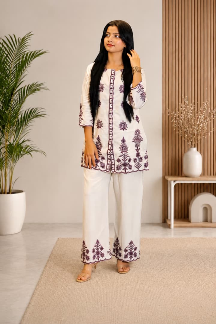 Embroidered Kurta Pant Set