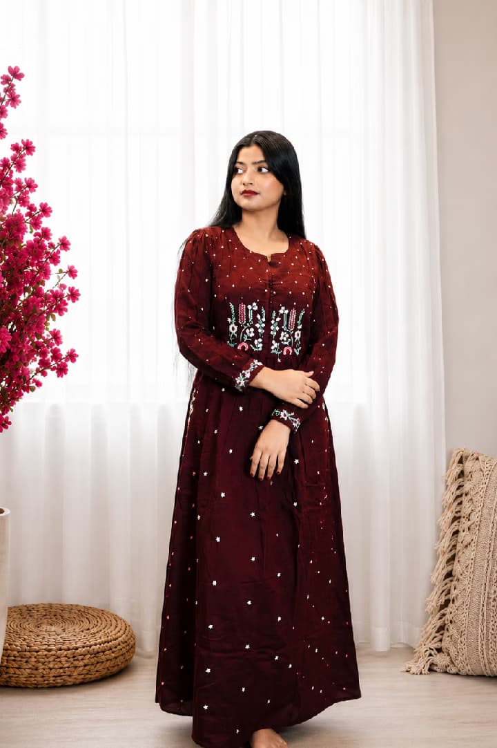 Floral Embroidered Kurta Set